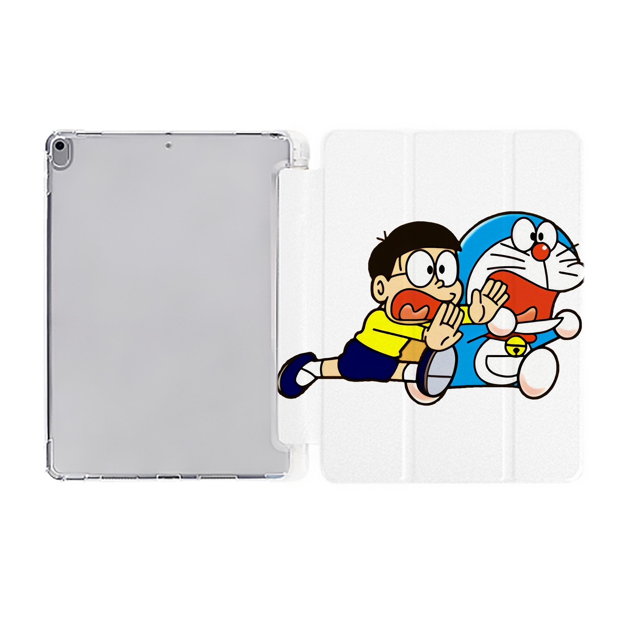（画像用） ドラえもん Doraemon IPad ケース ペン収納付き 三つ折りスタンド PUレザー×シリコン 対応機種9.5/10.5/10.9インチ